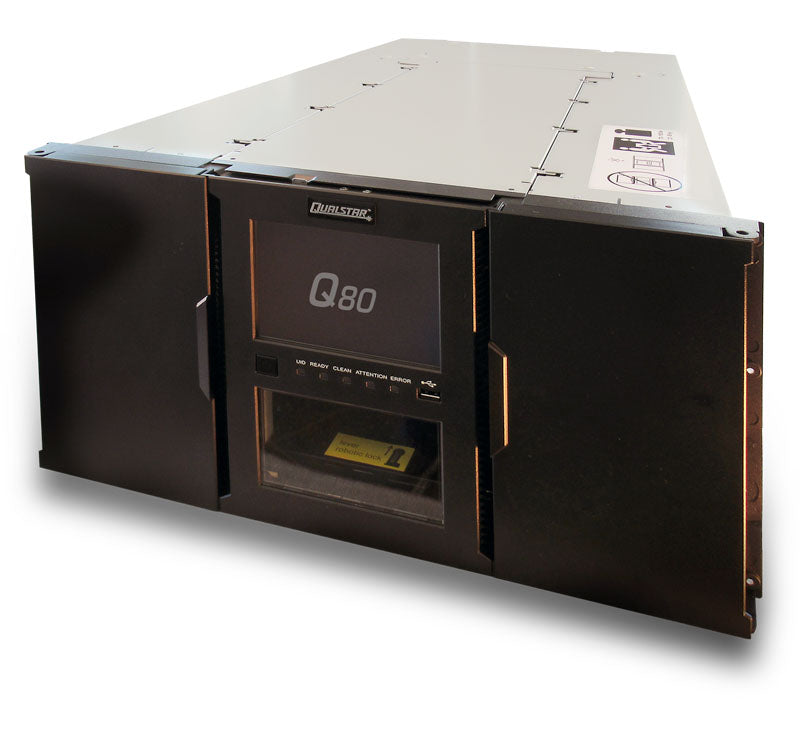 Qualstar Q80 6U LTO Tape Library, 80 slots, up to six LTO drives